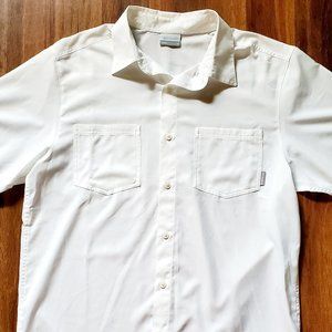 COLUMBIA Men's white button down shirt